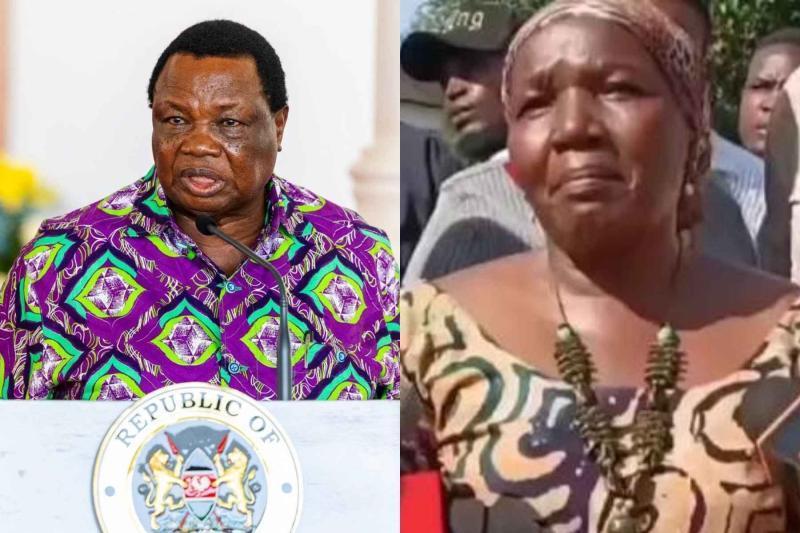 Collage photo of Francis Atwoli and Roselinda Simiyu.